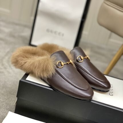 Gucci loafers Glossy half fur slippers size: 35-40 .(41 can be customized) note shoes size when you fill shipping address