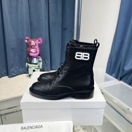 Balenciaga round toe button ankle boots cowhide size: 35-39(40.41customized)note shoes size when you fill shipping address