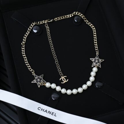Chanel Pentagram Pearl Necklace