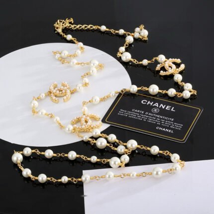 Chanel Double C Pearl Necklace