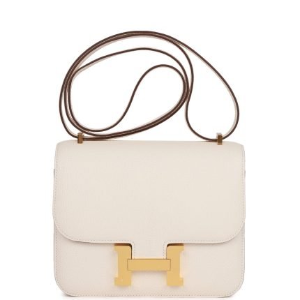 Hermès Constance 18 Nata Chevre Mysore Gold Hardware