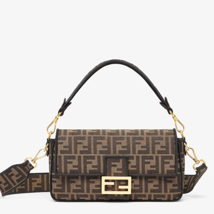Fendi Baguette Jacquard FF fabric bag