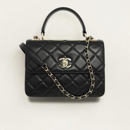 CHANEL FLAP BAG WITH TOP HANDLE